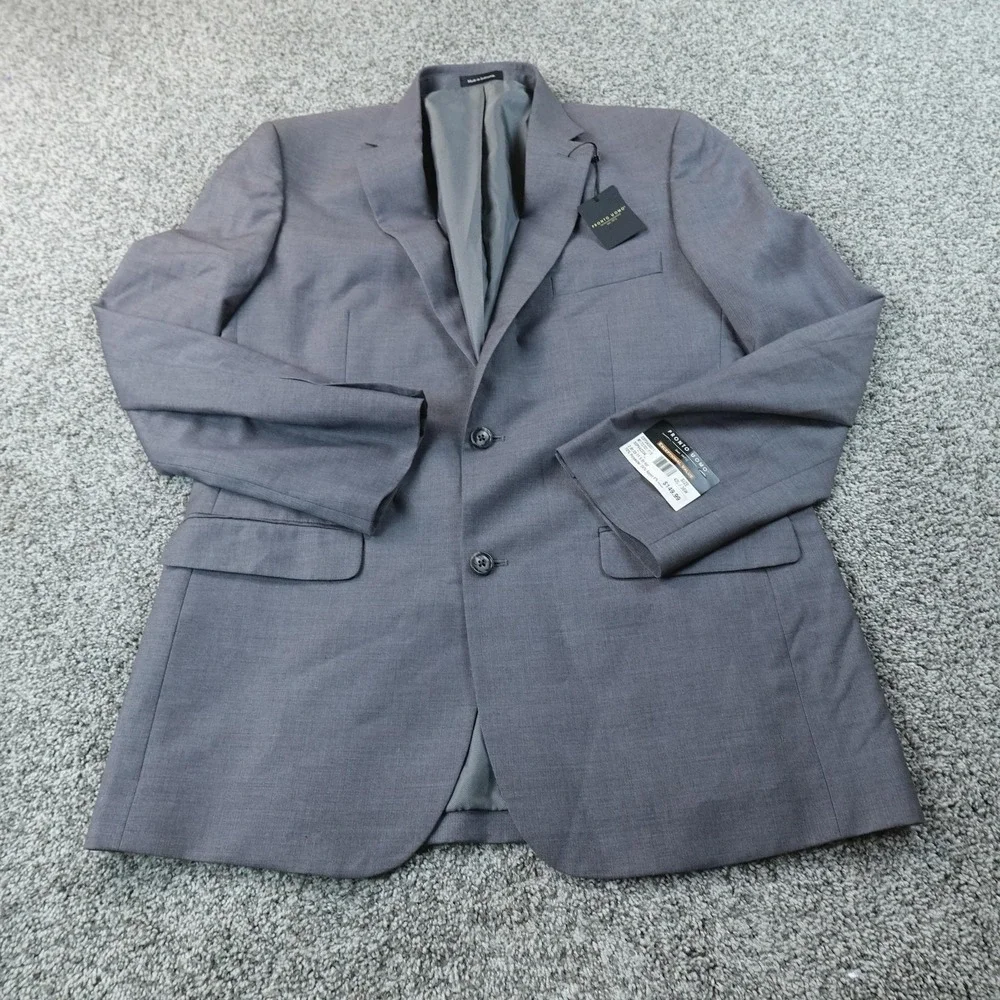 NEW Pronto Uomo Blazer Mens 42L Gray Button Sport Coat Suit Jacket Top Career